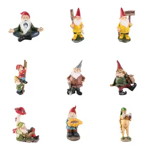 Wholesale Custom Resin Led Light Funny Dwarf Figurines <strong>Large</strong> Outdoor Decoration <strong>Garden</strong> <strong>Gnomes</strong> Solar Powered - Product Image 4