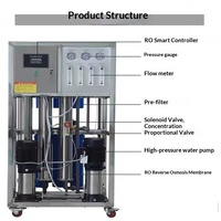Purificateur d'eau par osmose inverse à double étage, modèle commercial à haut débit, équipement de traitement d'eau industrielle déionisée, garantie 5 ans
