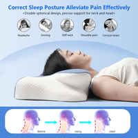 Haute qualité mousse orthopédique trou mémoire éponge oreiller cervical cou oreiller 3d ergonomique hôtel dormir