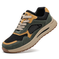Sepatu Keselamatan DianSen 348 Modern Suede Bernapas Unisex untuk Bengkel & Konstruksi Musim Dingin/Semi/Musim Panas Sepatu Sneakers Berujung Baja