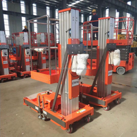 Plateforme élévatrice télescopique hydraulique stable, capacité de charge 125 kg, 6-10 m, machine élévatrice, élévateur portable pour une seule personne, élévateur en aluminium