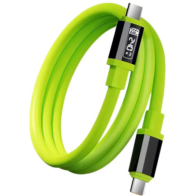 PD 240W High-Power Led Digital Display 1m Fast Charging Mobile Phone Type-C to Type-C Charger Data Cable for samsung for huawei