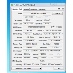 การ์ดจอ Radeon R7 350 <span class=keywords><strong>2GB</strong></span> GDDR5 128 บิต PCI Express แบบมีพัดลม สำหรับคอมพิวเตอร์ตั้งโต๊ะ สำนักงาน เล่นเกม รุ่นใหม่ OEM ODM - Product Image 2