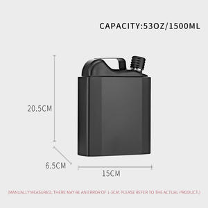 Brocca di vino russo, acciaio inossidabile 316, portatile, cuoio genuino addensato, bottiglia di spirito bianco da 88 once, grande capacità all'aperto - Product Image 5
