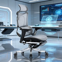 Chaises de bureau ergonomiques avec accoudoirs réglables 5D, nouveau design, entièrement en mesh, confortables pour le bureau et la maison