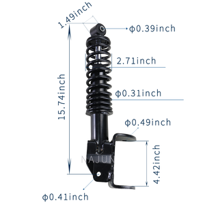 Ensemble de jambe de force d'amortisseur avant pour voiturettes de <span class=keywords><strong>golf</strong></span> EZGO RXV (2015.8-<span class=keywords><strong>2022</strong></span>) Remplace #601246, 603024, 655526,655529, vendues par paire - Product Image 4