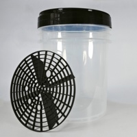 Seau en plastique transparent de 20L Gamma à mailles fines Strainerdolly Dolly Washing Bucket Logo personnalisable