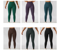 Pantalones Deportivos OEM ODM 2022 de Cintura Alta, Elásticos, Transpirables, Antibacterianos, de Secado Rápido y con Elasticidad en Cuatro Direcciones para Entrenamiento y Running
