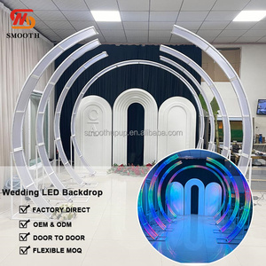 Metal Arch Backdrop Set Outdoor <strong>Stage</strong> <strong>Props</strong> LED Tunnel for Event Decoration - Product Image 3
