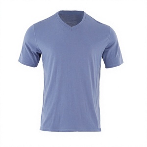 T-shirt respirant à manches courtes, col en V, couleur unie, coupe classique pour homme – Fournisseur OEM de marques privées - Product Image 1