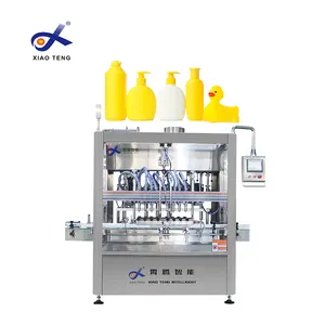 2024 XiaoTeng Automatic cosmetic shampoo glass PET bottle filling machine electric piston filling machine