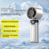 Ventilateur portable USB AntarcChill Mini, pour bureau et extérieur, batterie 2000 mAh, réglable, haute vitesse, rechargeable, ventilateur à main
