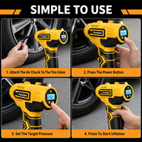8.4V 150PSI 10.5Bar Cordless Tire Inflator Portable Digital Air Compressor USB Rechargeable Auto Stop Pump for Car Bike Ball OEM