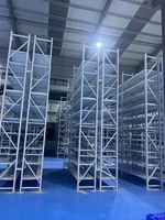 Étagères de stockage en acier de moyenne capacité 100-300 kg, revêtement poudré, profilés en angle, rayonnages à rivets, rayonnages à poutres en Z, anti-corrosion, empilables