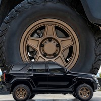 Jantes tout-terrain robustes 17-18 pouces 5x127 personnalisées bronze classique 5 branches pour Jeep Wrangler Gladiator JT compatibles TPMS