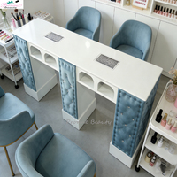 Meubles de salon de manucure professionnels de luxe modernes, ensemble de table de manucure pour salon de beauté, multifonctionnel, SPA pour les ongles, bois, marbre