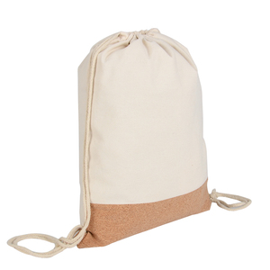 Sac à dos en toile recyclée BSCI en gros, petit sac à cordon, sac à déjeuner en toile de coton pour le sport - Product Image 4