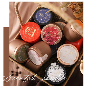 Bougie d'aromathérapie de soja moderne 70g personnalisée taille de voyage cadeau pour les mariages de vacances anniversaires pour les bars Saint Valentin - Product Image 1