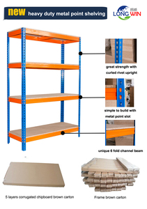 <span class=keywords><strong>Étagère</strong></span>s de rangement industrielles en acier robuste à 4 niveaux, capacité de 600 kg, rayonnage métallique pour garage, protection contre la corrosion, sans boulons - Product Image 1