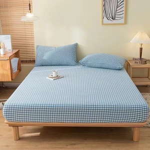 Drap-housse en polyester de style japonais, protection de matelas à couverture intégrale à 360 degrés, disponible en motif écossais ou rayé pour matelas <span class=keywords><strong>Simmons</strong></span> - Product Image 4