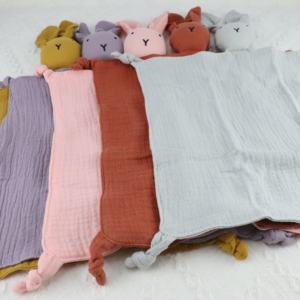प्यारा पशु बंनी जैविक कपास मस्लिन बेबी कंबल-गैर विषैले ऑल-सीज़न यूरोपी शैली आराम टॉय - Product Image 4
