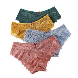 Braguitas de Encaje Ligeras y Sexys para Mujer, Tallas Grandes S-5XL, con Lazo, Tanga Erótica con Tirantes Cruzados, Braguitas de Bikini Transpirables - Product Image 4