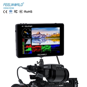 Moniteur sur caméra FEELWORLD LUT7S professionnel 7'' IPS LCD 2200 Nits HDR avec 3D LUT et Waveform/3G-SDI - Product Image 1