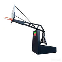 Support de basket-ball professionnel robuste en métal pour compétition, avec panneau arrière en verre trempé, pour intérieur et extérieur, idéal pour salle de sport - Fournisseur d'usine