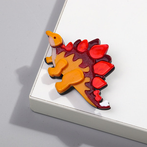 Accessoires de costume de <span class=keywords><strong>dinosaure</strong></span> en acrylique mignon créatif Personnalité Stegosaurus Glitter Volcanic Eruption Parties Mariages - Product Image 4