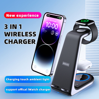 Chargeur sans fil 3-en-1 10W/15W Support magnétique pliable portable pour mobile et écouteurs