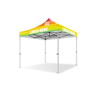 Tente pliante portable de 10x10 pieds avec logo personnalisé, installation facile, imperméable, pour événements en plein air, salons professionnels, tente pop-up