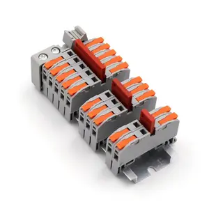 Din Rail Terminal Block Screwless Wire Connector LT-2.5 Quick Wire Compact Splicing Conductor Fast Cable Connector