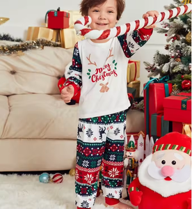 Pijamas Navideños a Juego 100% Algodón para Niños, Pijamas de Bambú para Familia, Conjuntos de Pijamas Navideños al por Mayor - Product Image 2