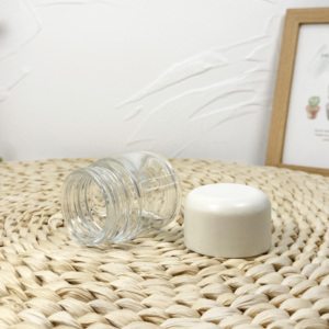 Bocal en verre transparent avec capuchon CR Bouche large avec capuchon CR - Product Image 2