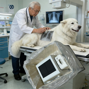 Kit Portátil de Rayos X Veterinario <span class=keywords><strong>DR</strong></span> de 5.6KW, Máquina de Rayos X para Mascotas con Detector de Panel Plano Inalámbrico y Estación de Trabajo - Product Image 2