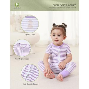 BambooBud - Mameluco de Bambú para Bebés, Niñas y Niños, Mono de Viscosa de Bambú con Cierre, de 0 a 24 Meses, Ligero y Transpirable - Product Image 2