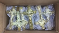 Cruz de Plástico para Ataúd con Figura de Jesús, Crucifijo, Decoración Funeraria, Accesorios para Ataúd