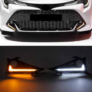 Pour <span class=keywords><strong>Toyota</strong></span> <span class=keywords><strong>Corolla</strong></span> Hatchback <span class=keywords><strong>GR</strong></span> <span class=keywords><strong>Sport</strong></span> <span class=keywords><strong>2019</strong></span> 2020 2021 2022 2023, feux de jour avec clignotant jaune, couvercle de phare antibrouillard - Product Image 6