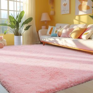 <span class=keywords><strong>Tapis</strong></span> moderne en polyester, fausse fourrure moelleuse, pelucheux, shaggy, couleur unie, lavable en machine, pour salon, chambre à coucher - Product Image 3