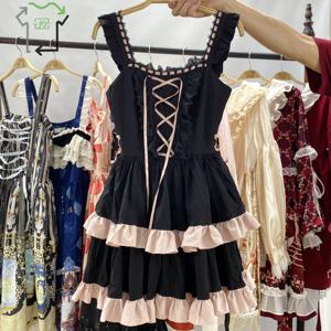 Second Hand Chinese <strong>Sweet</strong> Elegant Girl Gothic Long Vintage Victorian Lolita Princess Dresses Cotton Material High Quality Clean - Product Image 2