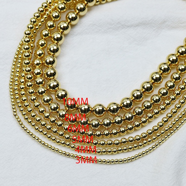 Gold Ball Necklace - Trendy Beaded Jewelry for Men & Women