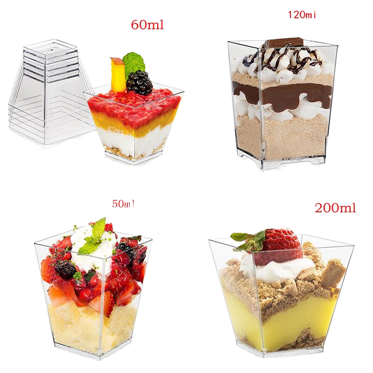 clear dessert containers