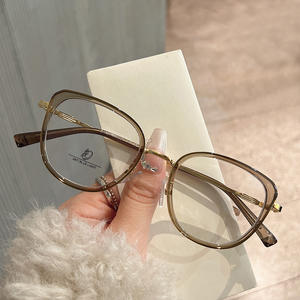 Nuevas gafas TR Cat Eye con filtro de luz azul, montura marrón para mujer, con caja de regalo, lentes anti UV y anti luz azul. - Product Image 1