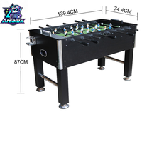Table de baby-foot commerciale à plateau en verre, à monnayeur, pour bars, clubs, salles d'arcade, vente en gros