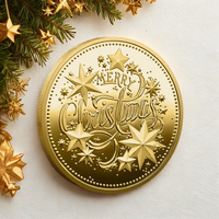 Cadeau souvenir unique de Noël Créativité personnalisée Père Noël 3d plaqué or en métal