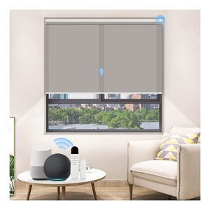 ม่านม้วนอัตโนมัติแบบไฟฟ้าควบคุมด้วยรีโมท Zigbee สำหรับตกแต่ง<span class=keywords><strong>ภายใน</strong></span>บ้าน พร้อมระบบกันแสง - Product Image 1