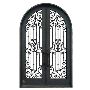 ประตูเหล็กดัดตกแต่ง พร้อมบริการช่วยเหลือทางเทคนิคออนไลน์ และเหล็กเส้นขนาด 6 มม. จากเวียดนาม ผลิตจากเหล็กสี่เหลี่ยมและกระจก - Product Image 1