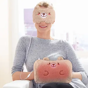 Sac chauffe-main électrique USB, coussin chauffant, masque pour les yeux, cadeau de noël, ensemble chaud pour enfants