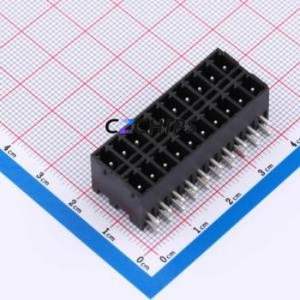 DB2ERHB-3.81-2*10P-BK Plug-in Terminal Block Bent Lead Through Hole,P=3.81mm Board-to-Board / Socket - Closed 2x10P 3.81mm Black - Product Image 1