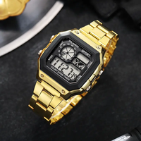 Jam tangan pria Digital, jam tangan LCD Reloj Deportivo Hombre, hitam, jam tangan maskulin Digital, jam tangan olahraga pria